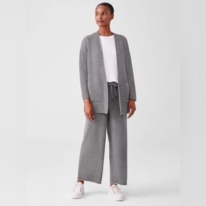 Eileen Fisher Peruvian Organic Cotton Blend Cardigan Large